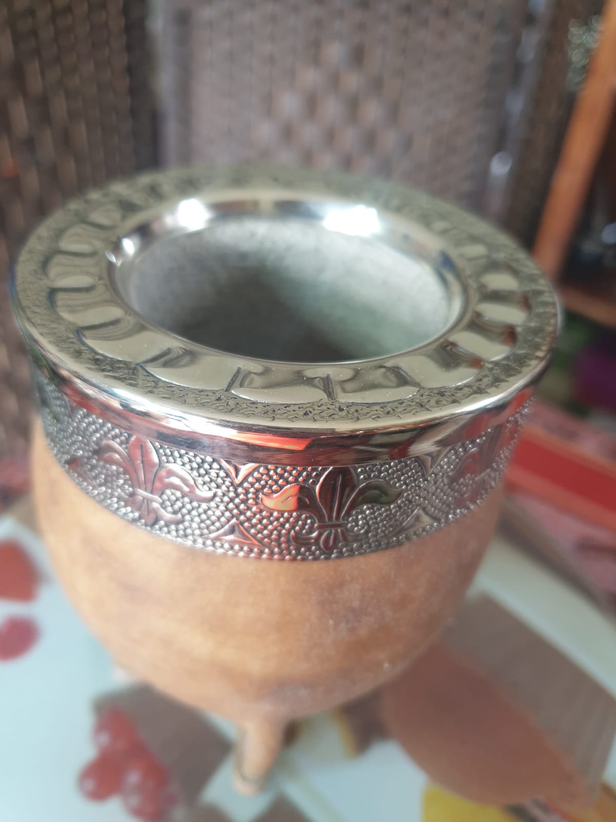 Pumpkin Gourd Artesanal Mate imperial – Handcrafted with Alpaca Virola-