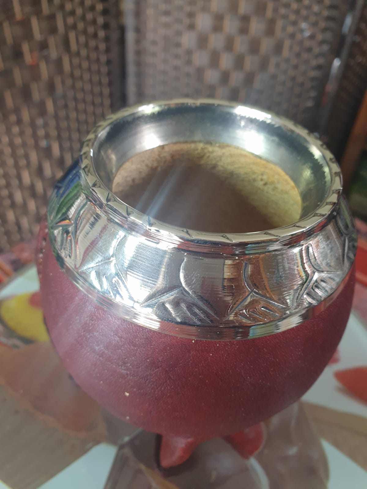 Pumpkin Gourd Artesanal Mate  – Handcrafted with Alpaca Virola-