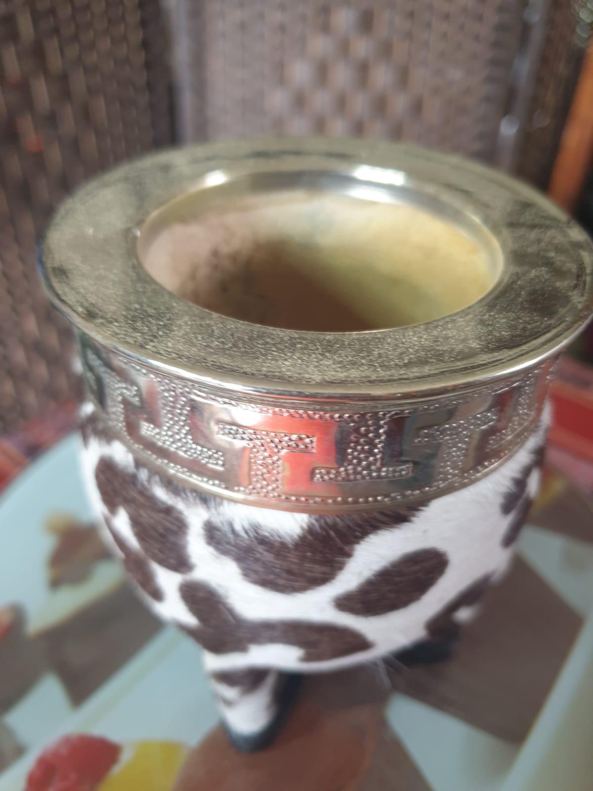 Pumpkin Gourd Artesanal Mate imperial  – Handcrafted animal print