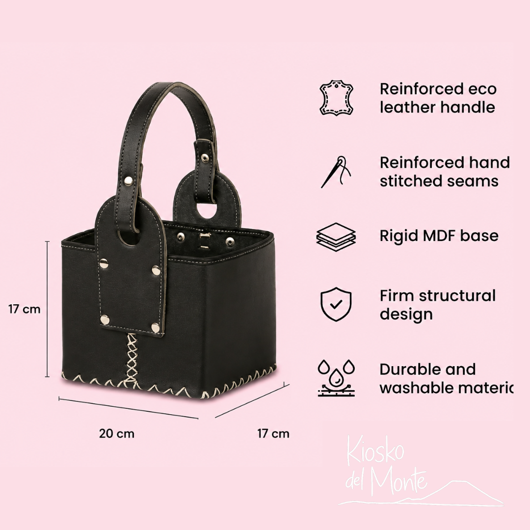 Mate Carry Basket with Thermos Divider – Eco-Leather Matera