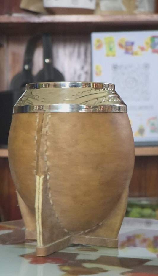 Pumpkin Gourd Artesanal Mate  – Handcrafted with Alpaca Virola-