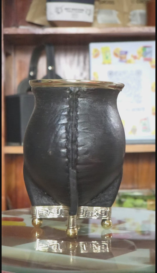 Pumpkin Gourd Artesanal Mate bronze – Handcrafted with Alpaca Virola-